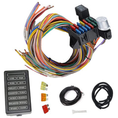 WZruibo front view of 14-circuit harness showing layout and neat routing benefit