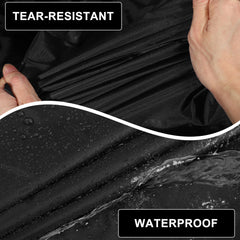 X AUTOHAUX closeup of 210D‑PU fabric showing water-resistant texture