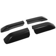 X AUTOHAUX front view of four black rail end caps showing complete set and neat finish