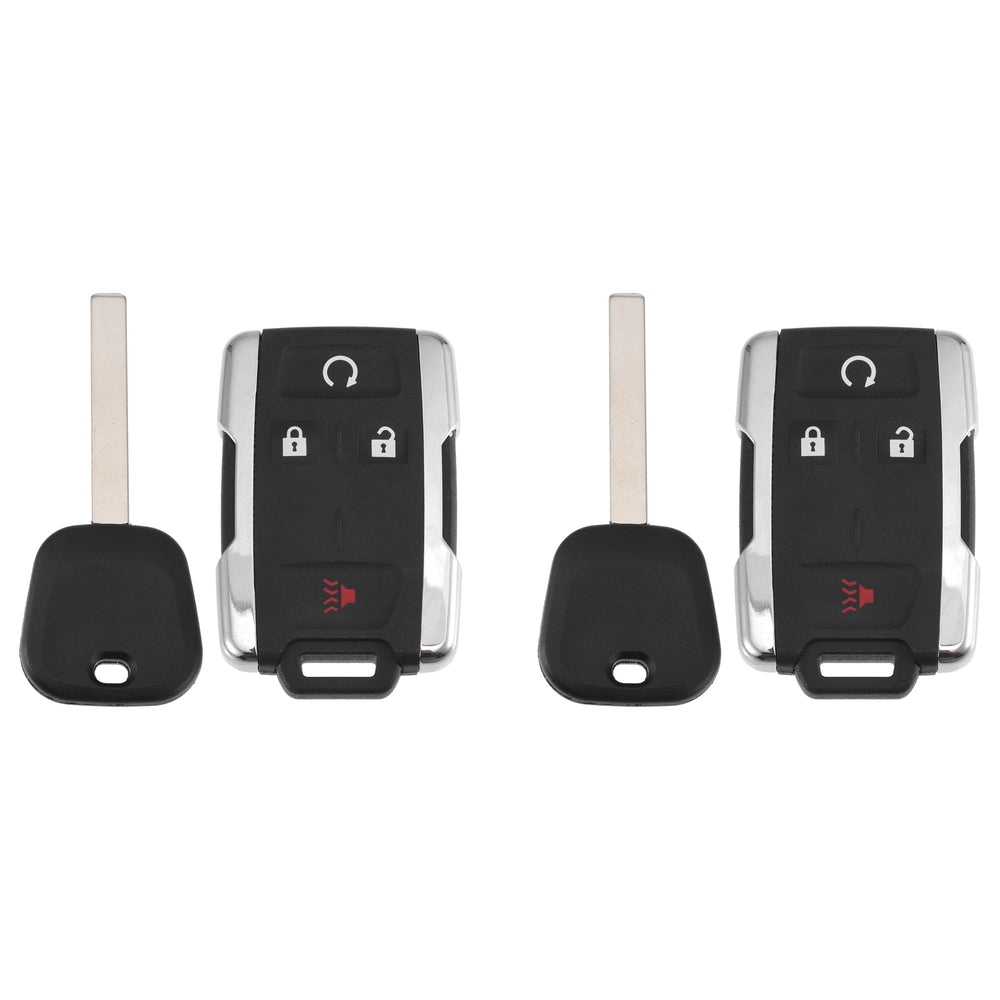 X AUTOHAUX front view of two key fobs showing ready-to-program convenience