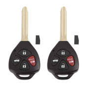 X AUTOHAUX front view of two remotes showing identical button layout and quick replacement benefit