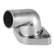 X AUTOHAUX front view of thermostat housing showing polished finish and bolt holes, durable fit