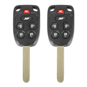 X AUTOHAUX front view of two replacement remotes showing button layout and fit