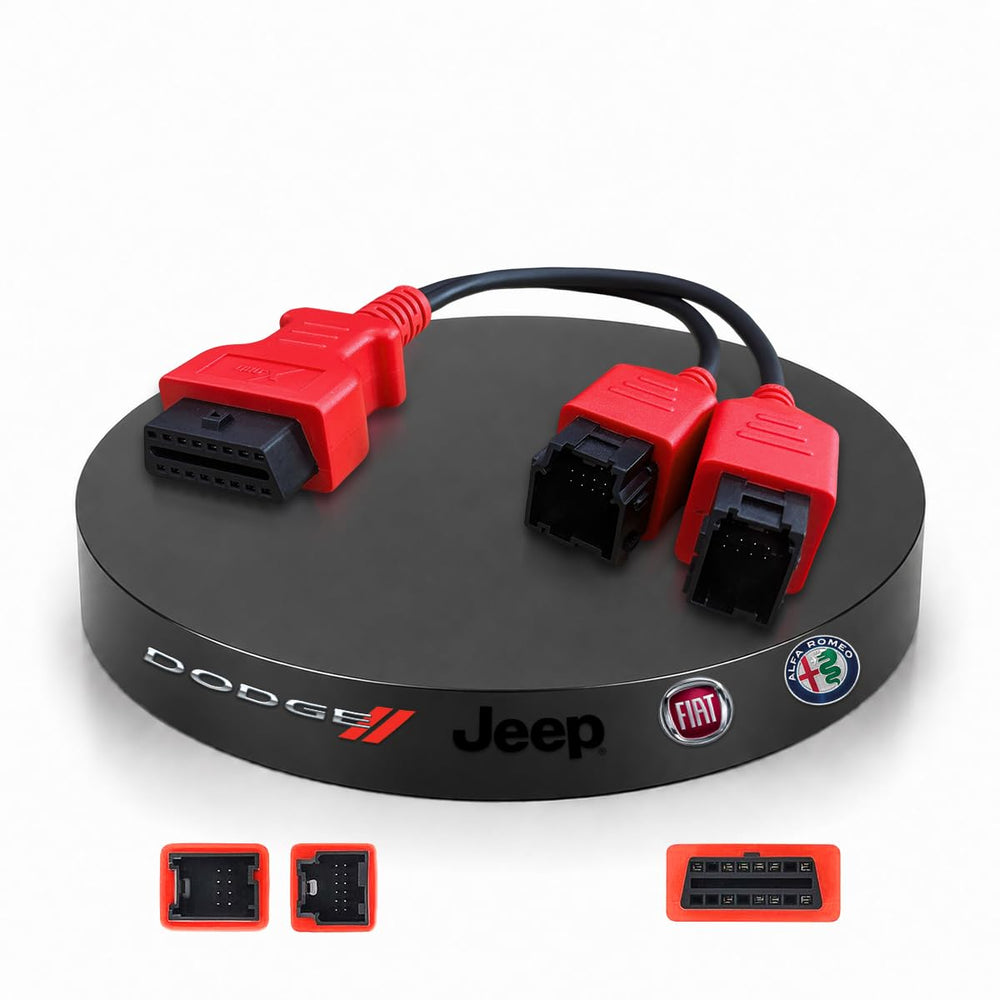 X-OBD front connector showing OBD2 plug and clear fit for diagnostics benefit
