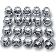 X4XZ front view of chrome lug nut set showing clean factory finish and fit