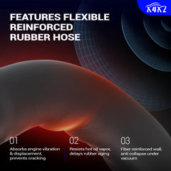 X4XZ hose installed on BMW engine showing restored ventilation benefit