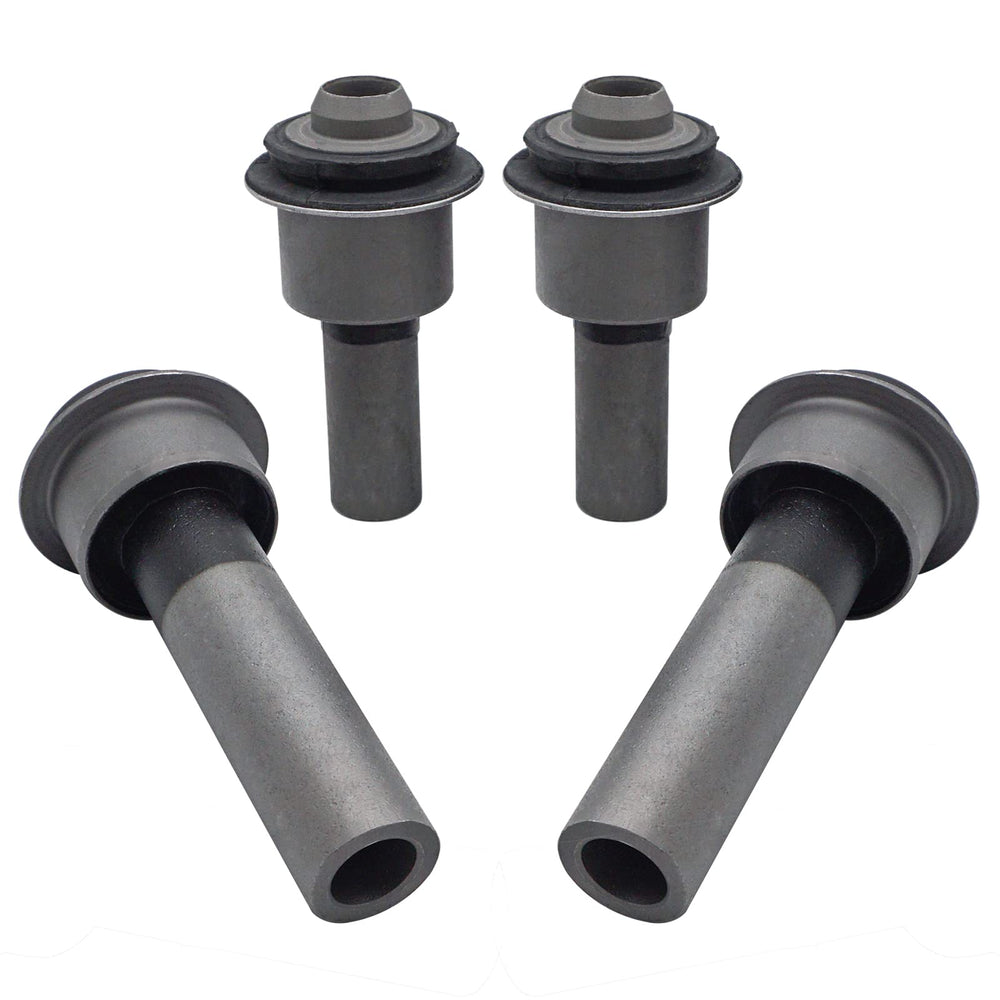 X4XZ front view of bushing kit showing parts and fit, improves subframe stability