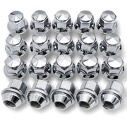 X4XZ front view of 20-pack lug nuts showing clean chrome finish and fit