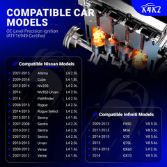 X4XZ ignition coil close-up highlighting stainless spring and secure connector for durability