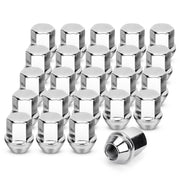 X4XZ front pack of 24 chrome lug nuts showing complete set and packaging benefit