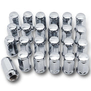 X4XZ front packaging showing 24 chrome lug nuts and fitment details for quick verification