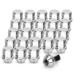 X4XZ front pack of 24 chrome lug nuts showing complete set and packaging benefit