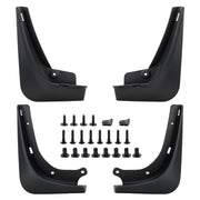 X4XZ mud flaps front packaging showing fit and easy install benefit