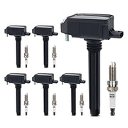 X4XZ front view of coil and plug kit showing all six pairs for easy replacement