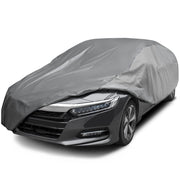 XCAR front view on driveway showing full coverage and weather protection