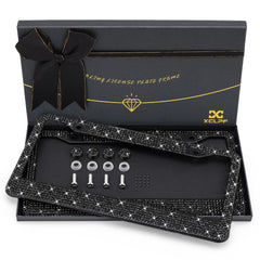 XCLPF front view black glitter frame showing sparkle and stylish trim benefit