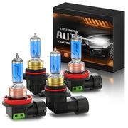XFLHEHD front packaging showing four replacement bulbs and kit benefits
