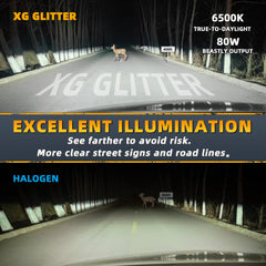XG Glitter installed in Odyssey high beam demonstrating brighter road illumination