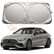 XHRING front sun shade on Mercedes windshield shows perfect fit and protection