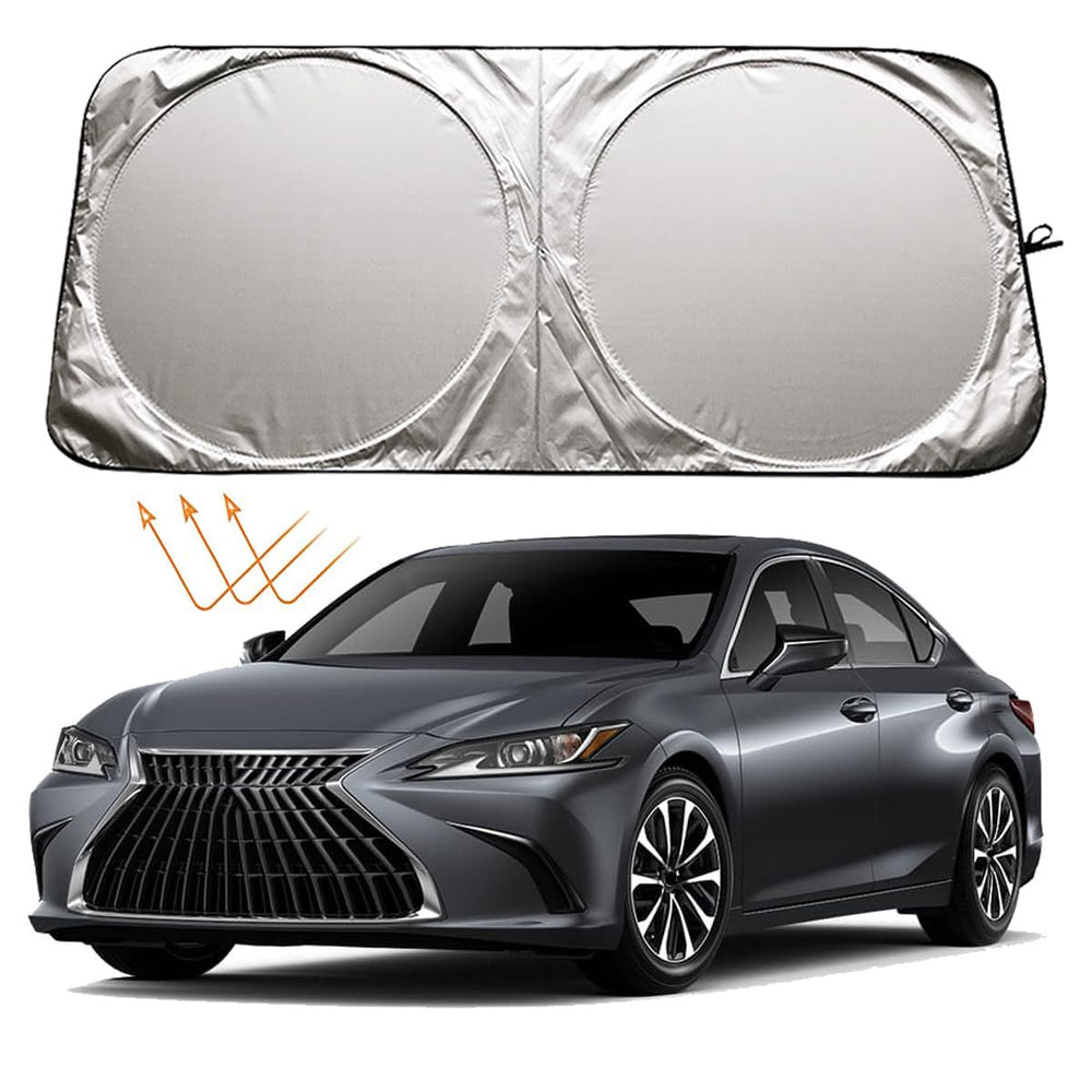 XHRING front packaging showing custom-fit Lexus sun shade benefit sun protection