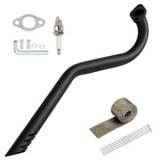 XIKOBY exhaust front profile showing center exit and improved rider clearance