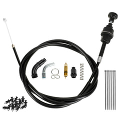 XIKOBY choke cable front kit showing all included parts and fitment benefit
