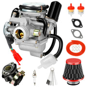 XIKOBY carburetor front view showing throttle body and mounting for improved throttle control