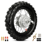 XIKOBY rear wheel front profile showing ready bolt-on fit and improved traction