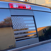 xinghe rear middle window decal front view showing snug fit and brand identity benefit