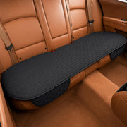 XINGSILUC front view of black linen rear seat cover showing clean fit and protection