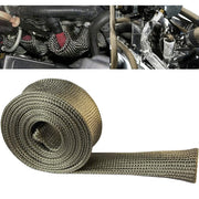 XINPENGLIU front view of titanium heat sleeve showing 10ft roll protecting wires