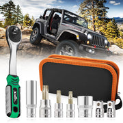 Xislet front packaging showing complete Jeep Torx tool kit and compact case benefit
