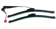 Xislet front view of two-pack manual wipers showing complete kit and benefit of spare blade