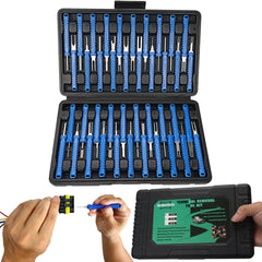 XLWJBES front packaging showing blue blow-molded case and organized tools for easy transport