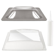 XMK front view of skylight bundle showing full outer dome and flange, visual protection