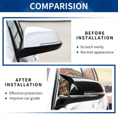 XPHAZZ side profile fitted to BMW mirror housing showing precise fit