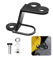 Xprite front view of hitch adapter showing three-way options and sturdy build benefit
