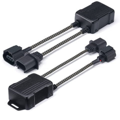 Xprite front view of H13/9008 harness showing plug ends and quick install benefit