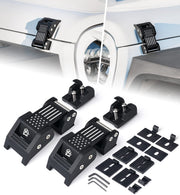 Xprite front view of hood latches showing fit and finish benefit