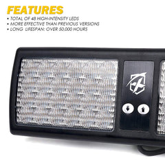Xprite close-up of 5730 SMD LEDs emphasizing bright output