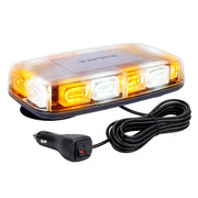 Xprite front view of strobe light showing bright mixed white and amber LEDs for enhanced visibility