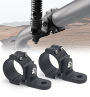 Xprite front view of whip light mount showing durable clamp and finish benefit secure fit