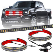 XRIDONSEN front view of two 30-inch grill lights showing visibility benefit
