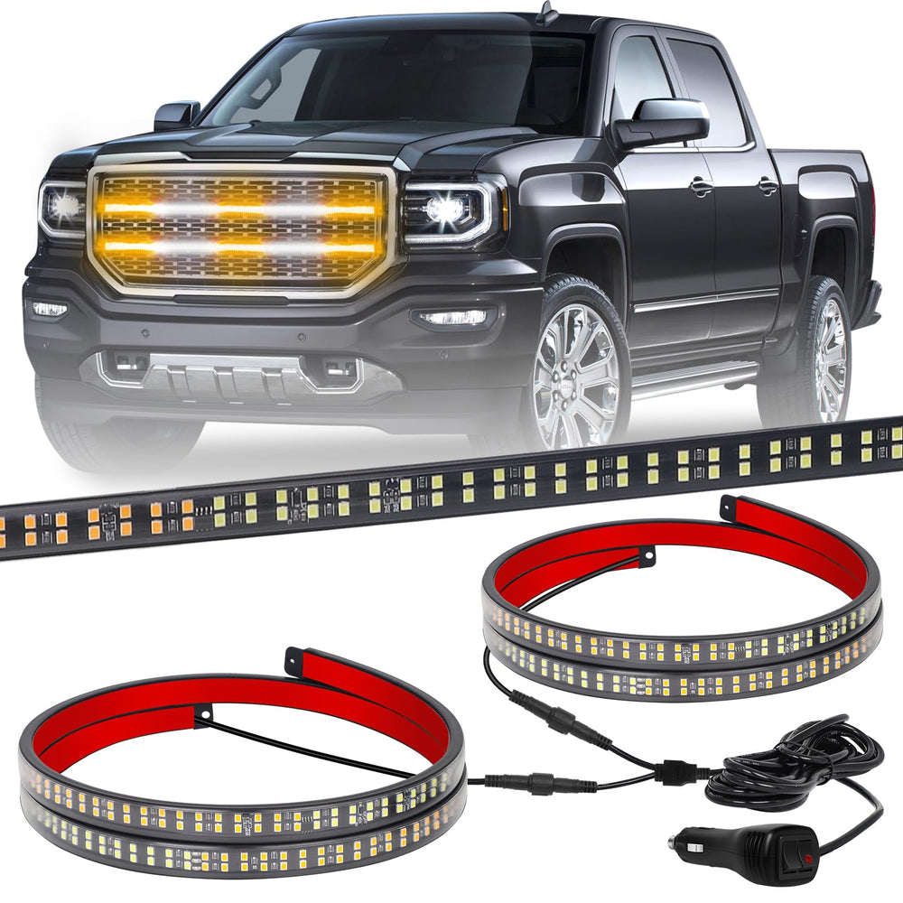 XRIDONSEN front view grill lights showing LED array and high visibility