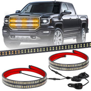 XRIDONSEN front view grill lights showing LED array and high visibility
