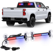 XRIDONSEN front view strobe bar showing bright beam for improved visibility