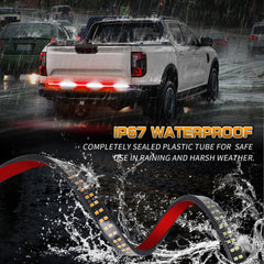 XRIDONSEN installed on a truck tailgate at night providing high visibility