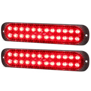 XtraGlow front view showing bright red LEDs and compact profile for safer signaling