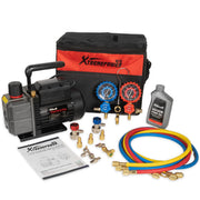 XtremepowerUS front view of manifold and pump showing compact kit and portability