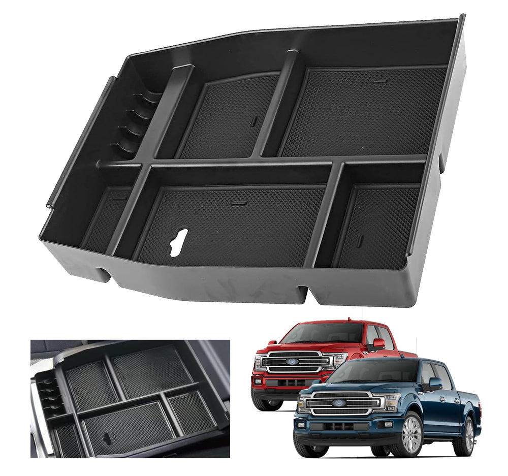 XXCIWP front view of console tray showing organized compartments and quick access